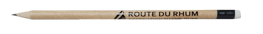 Crayon de papier naturel avec gomme