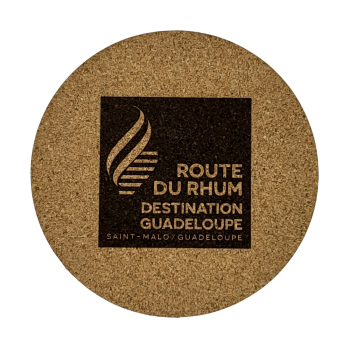 Dessous de verre en liège logo Route du Rhum - Destination Guadeloupe