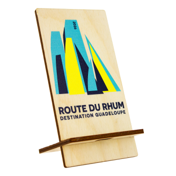 Repose téléphone - Affiche sur bois