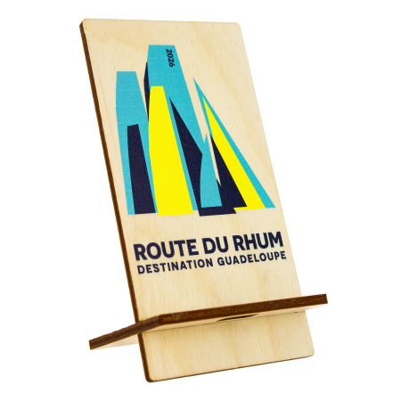 Repose téléphone - Affiche sur bois
