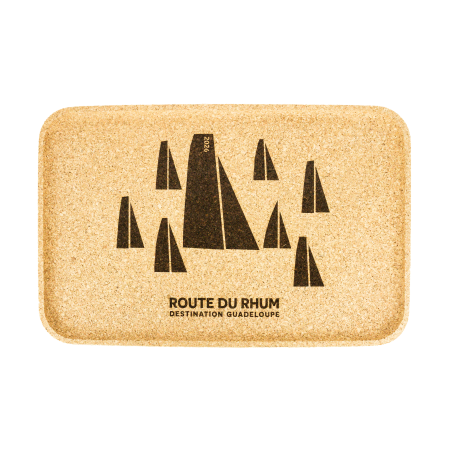 Plateau en liège Voiliers Noir